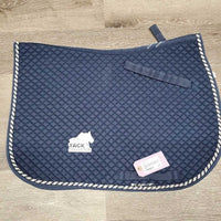 Quilt Jumper Saddle Pad, 1x piping *vgc, clean, faded, rubs, pills, mnr hair
