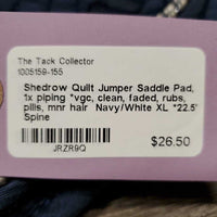 Quilt Jumper Saddle Pad, 1x piping *vgc, clean, faded, rubs, pills, mnr hair
