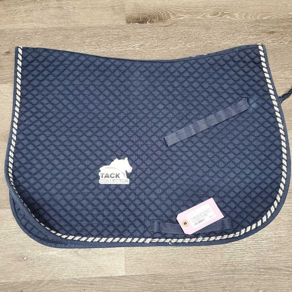 Quilt Jumper Saddle Pad, 1x piping *gc, clean, faded, rubs, pills, puckers, curled edge, mnr hair