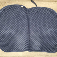 Quilt Jumper Saddle Pad, 1x piping *gc, clean, faded, rubs, pills, puckers, curled edge, mnr hair
