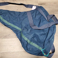 Fleece Lined Cordura Saddle Carry - Storage Bag, Shoulder Strap *gc, clean, older, BROKEN Zipper, v.rubbed