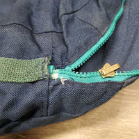Fleece Lined Cordura Saddle Carry - Storage Bag, Shoulder Strap *gc, clean, older, BROKEN Zipper, v.rubbed
