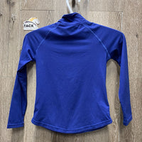 JUNIORS LS Fleece Lined Shirt, 1/2 Zip Up *gc, mnr hair & rubs, peeling label
