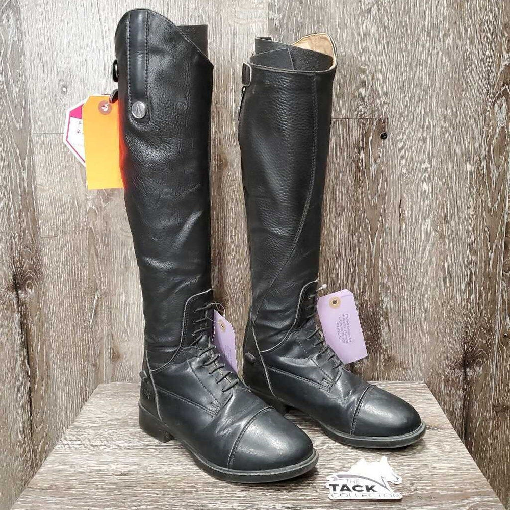 JUNIORS Field Boots, zip *vgc, clean, loose & folded insoles, mnr peeled spots - R