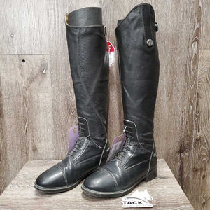 JUNIORS Field Boots, zip *vgc, clean, loose & folded insoles, mnr peeled spots - R