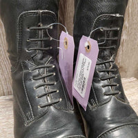 JUNIORS Field Boots, zip *vgc, clean, loose & folded insoles, mnr peeled spots - R
