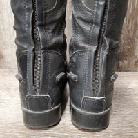 JUNIORS Field Boots, zip *vgc, clean, loose & folded insoles, mnr peeled spots - R
