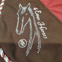 Quilt Jumper Saddle Pad, 1x piping *gc, cut tabs, hairy, rubs, mnr stains, dirt, faded, threads
