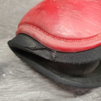 Pr Open Front Boots, velcro *gc, dirty, scrapes, stains, mnr peeled edges, stretched elastic
