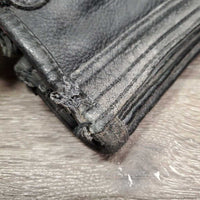 Leather Half Chaps *vgc/gc, clean & mnr dirt, rubs, torn edge

