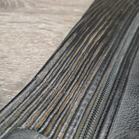 Leather Half Chaps *vgc/gc, clean & mnr dirt, rubs, torn edge