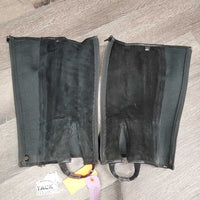 Leather Half Chaps *vgc/gc, clean & mnr dirt, rubs, torn edge

