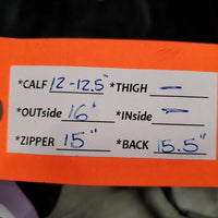 Leather Half Chaps *vgc/gc, clean & mnr dirt, rubs, torn edge