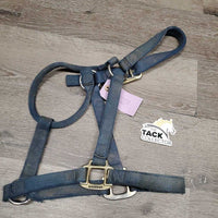 Thick Nylon Halter *gc/fair, v.stained, dirty & faded, hair, edge: rubs & frays