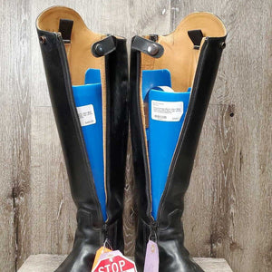 Dressage Boots, Zips, Blue Forms, Blue Boot Bag *vgc, dusty, rubs, scratches, aftermarket zips? (inside tabs)