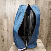 Dressage Boots, Zips, Blue Forms, Blue Boot Bag *vgc, dusty, rubs, scratches, aftermarket zips? (inside tabs)
