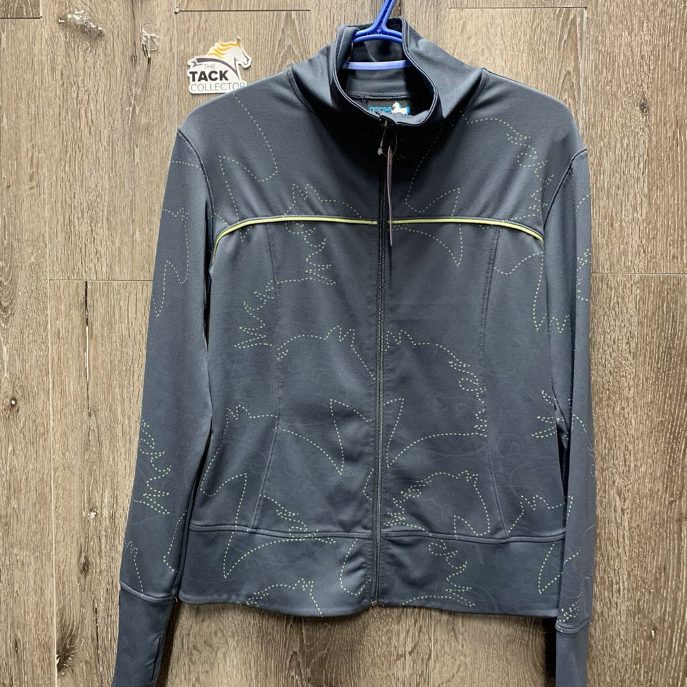 Light Stretchy Jacket, zipper *vgc, mnr rubs & pills