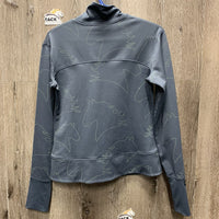 Light Stretchy Jacket, zipper *vgc, mnr rubs & pills