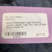Light Stretchy Jacket, zipper *vgc, mnr rubs & pills