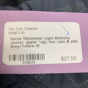 Light Stretchy Jacket, zipper *vgc, mnr rubs & pills