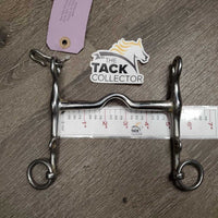 Thin Med Port Weymouth Bit, 1 Hook *No Chain, Missing 1 Hook, gc, dirty, rust
