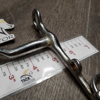 Thin Med Port Weymouth Bit, 1 Hook *No Chain, Missing 1 Hook, gc, dirty, rust