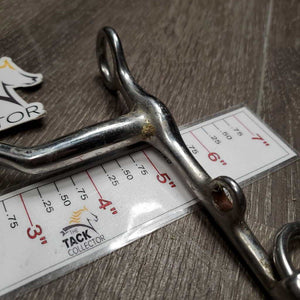 Thin Med Port Weymouth Bit, 1 Hook *No Chain, Missing 1 Hook, gc, dirty, rust
