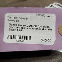 Gaited Horse Curb Bit *gc, clean, mnr rust spots, scratches & stains