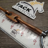 v.fine French Link Loose Ring Bradoon, flat cetner bar *gc, clean, scratches, stains, discolored
