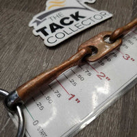 v.fine French Link Loose Ring Bradoon, flat cetner bar *gc, clean, scratches, stains, discolored
