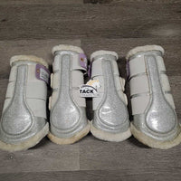 4 Front & Hind Closed Boots, velcro, bag *gc, dirt, stains & v.sandy