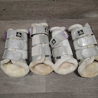 4 Front & Hind Closed Boots, velcro, bag *gc, dirt, stains & v.sandy

