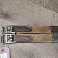 FS Leather Girth, 1x els *gc, clean, rubs, stains, faded, hairy seams, mnr residue
