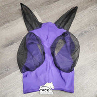 Lycra Fly Mask, ear, forelock hole *vgc, clean, mnr snags, stains, faded
