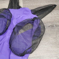 Lycra Fly Mask, ear, forelock hole *vgc, clean, mnr snags, stains, faded

