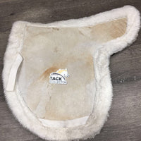 Bare Leather Fitted Hunter Saddle Pad, tabs *gc, older, stains, rubs, clumpy
