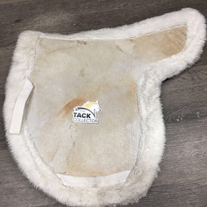 Bare Leather Fitted Hunter Saddle Pad, tabs *gc, older, stains, rubs, clumpy