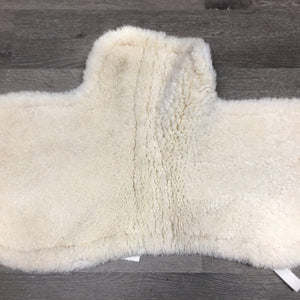Bare Leather Fitted Hunter Saddle Pad, tabs *gc, older, stains, rubs, clumpy