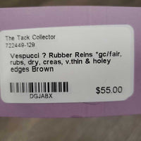 Rubber Reins *gc/fair, rubs, dry, creas, v.thin & holey edges