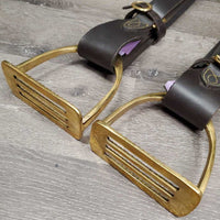Pr Aussie Stirrup Leathers, Hobble Straps & Wide Base Stirrup Irons *xc/like new, clean, v,.mnr marks