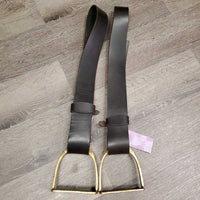 Pr Aussie Stirrup Leathers, Hobble Straps & Wide Base Stirrup Irons *xc/like new, clean, v,.mnr marks