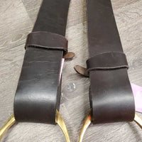 Pr Aussie Stirrup Leathers, Hobble Straps & Wide Base Stirrup Irons *xc/like new, clean, v,.mnr marks