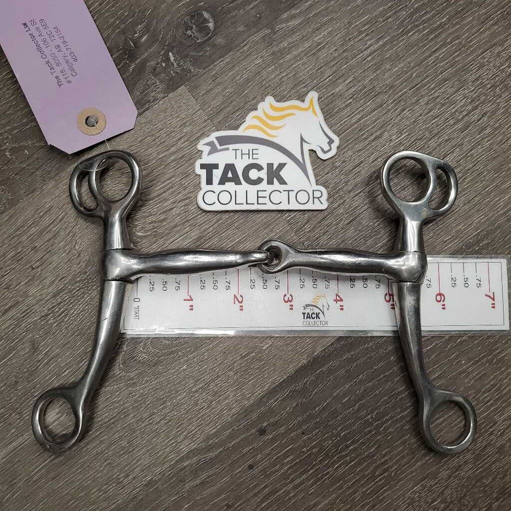 Tom Thumb Western Snaffle Bit *fair, clean, residue, scratches, bent/loose joint