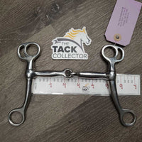 Tom Thumb Western Snaffle Bit *fair, clean, residue, scratches, bent/loose joint
