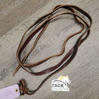 1 ONLY Western Leather Split Rein, lace *gc, clean, twists, scratches, rubs, dirt/residue

