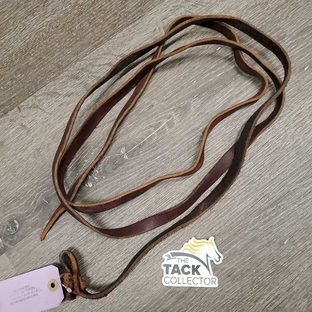 1 ONLY Western Leather Split Rein, lace *gc, clean, twists, scratches, rubs, dirt/residue