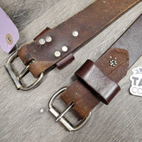Flat Leather Back Cinch *vgc, stains, mnr scratches & residue