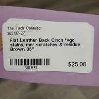 Flat Leather Back Cinch *vgc, stains, mnr scratches & residue

