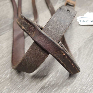Flat Running Martingale *fair/poor, dirty, cut/broken end, older, dry, v.rusty, stiff, cracking