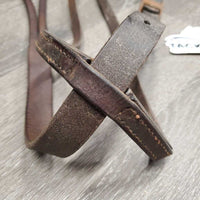 Flat Running Martingale *fair/poor, dirty, cut/broken end, older, dry, v.rusty, stiff, cracking
